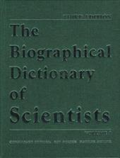 BIOGRAPHICAL DICTIONARY OF SCIENTISTS (2 VOL SET)