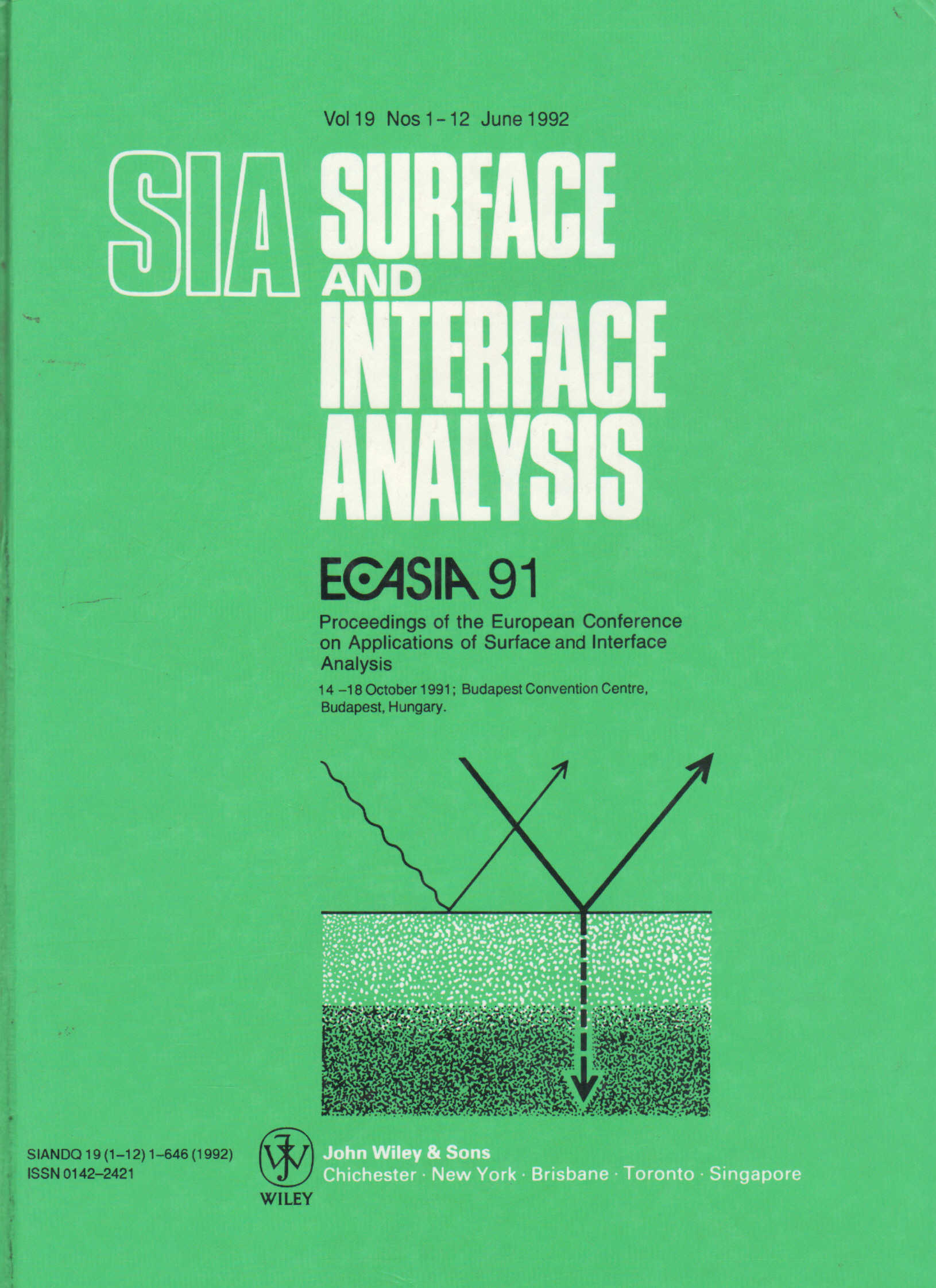 SIA SURFACE AND INTERFACE ANALYSIS